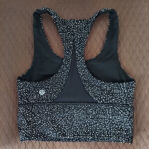 NWOT lululemon athletica Black and White Patterned Sports Bra Top